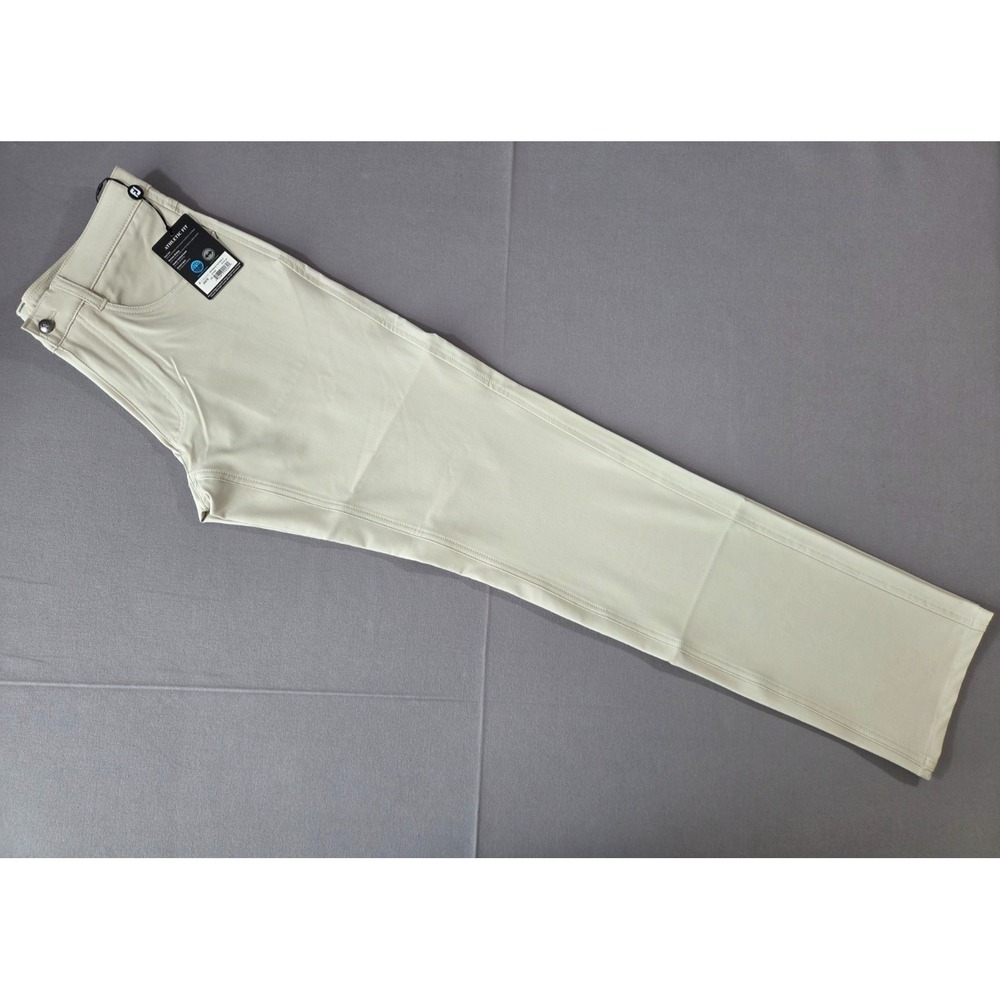 FootJoy Golf Pants Mens 30x34 Khaki Stone Performance Athletic Slimmer Fit NWT